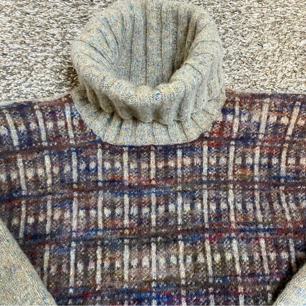 Multicolor Wool Turtleneck Sweater
